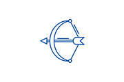 Archer line icon concept. Archer
