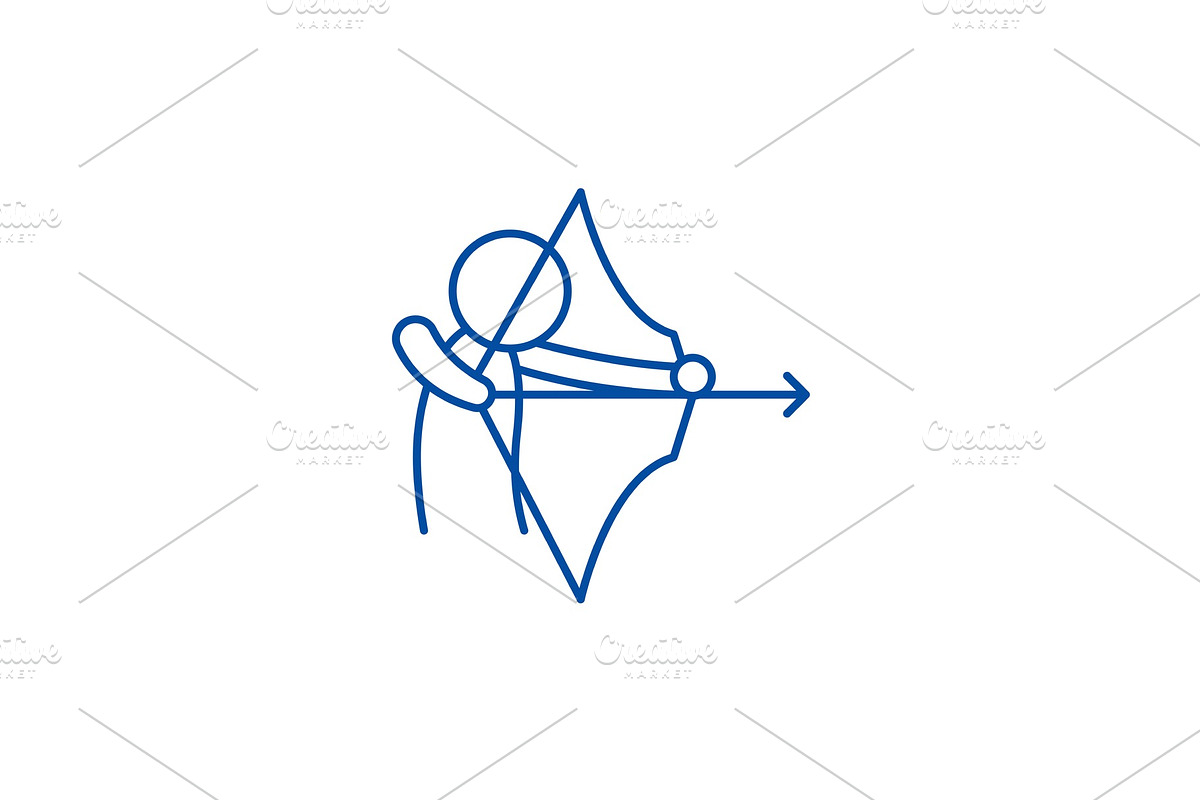 Archery line icon concept. Archery in Illustrations - product preview 8