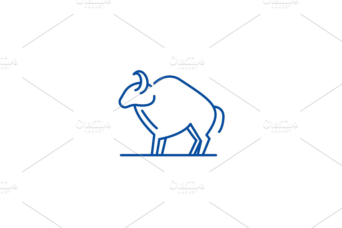 Aries zodiac sign line icon concept in Illustrations - product preview 8