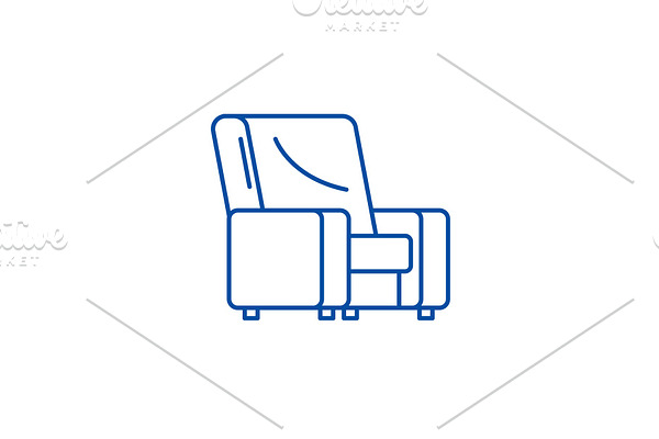 Armchair line icon concept. Armchair