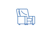 Armchair line icon concept. Armchair