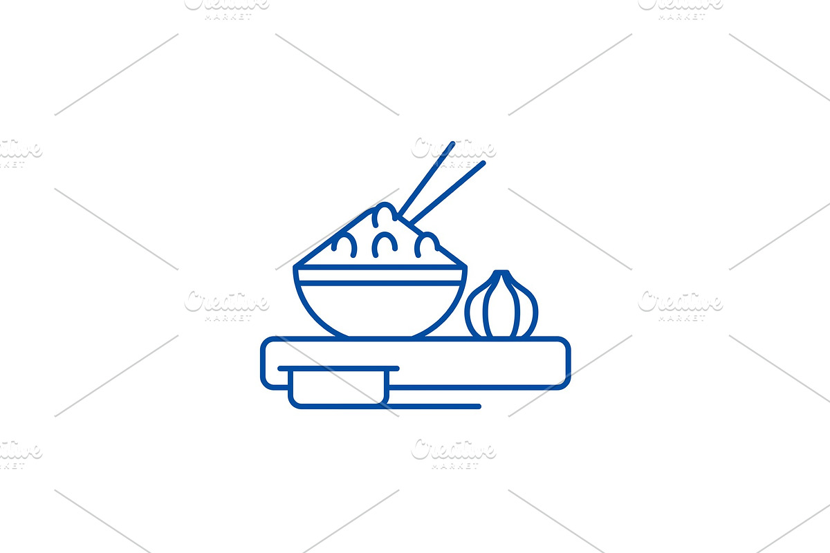 Asian food line icon concept. Asian in Illustrations - product preview 8
