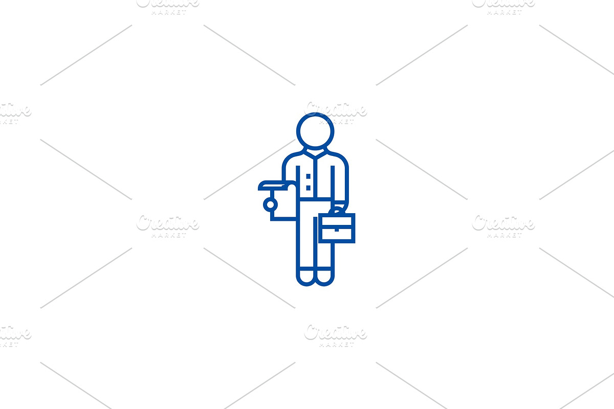 Assistant line icon concept in Illustrations - product preview 8
