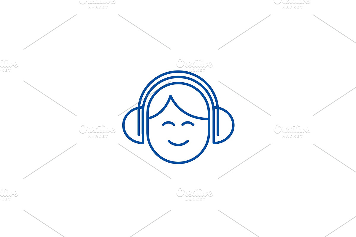 Audio listening,man with headphones in Illustrations - product preview 8
