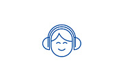 Audio listening,man with headphones