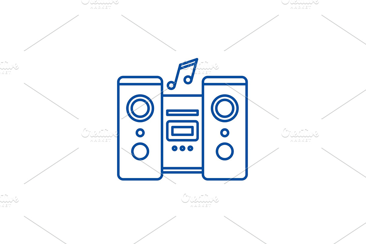 Audio system line icon concept in Objects - product preview 8