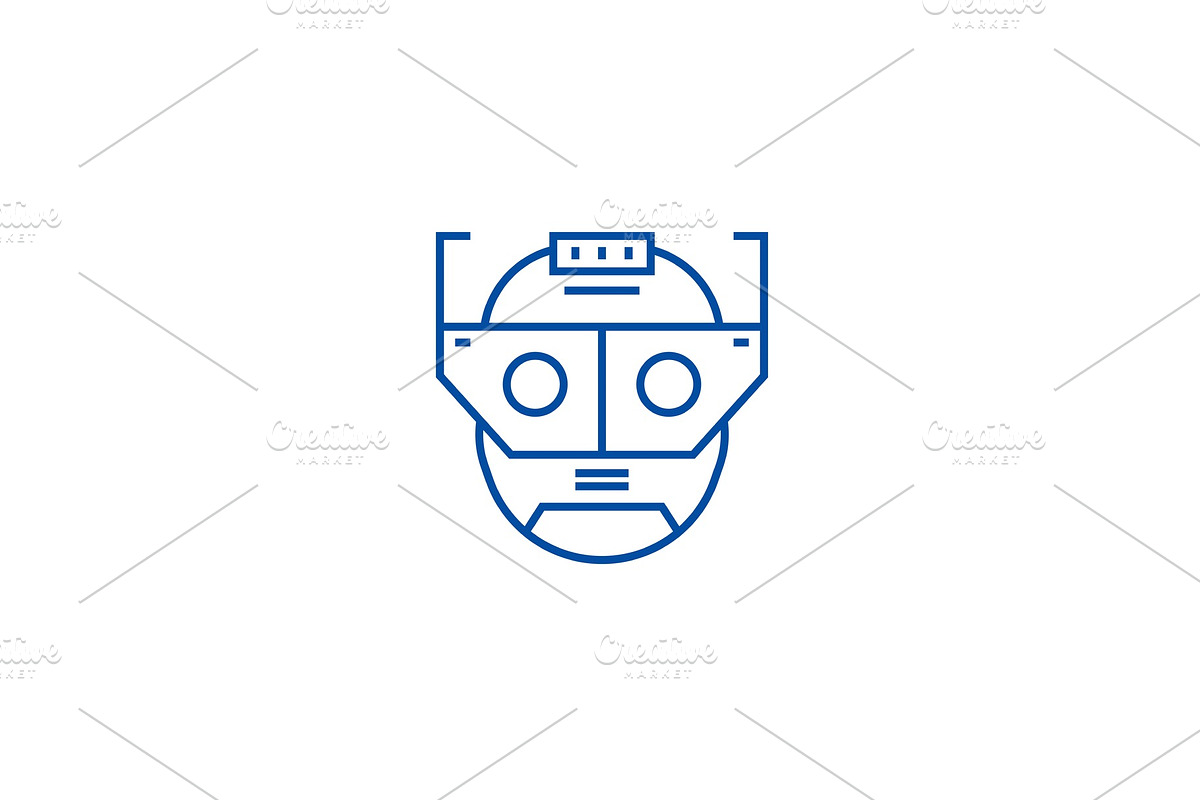 Augmentation head line icon concept in Illustrations - product preview 8