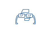 Augmented reality glasses line icon