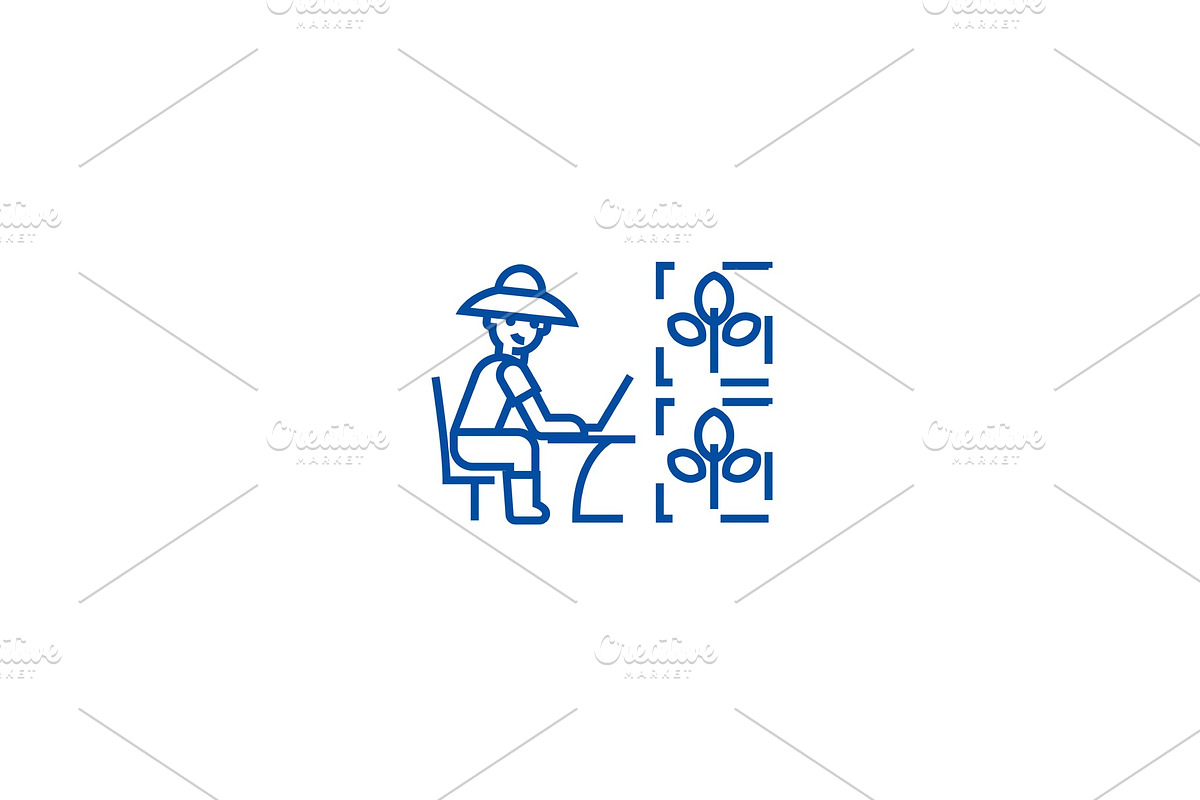 Automated agriculture line icon in Illustrations - product preview 8