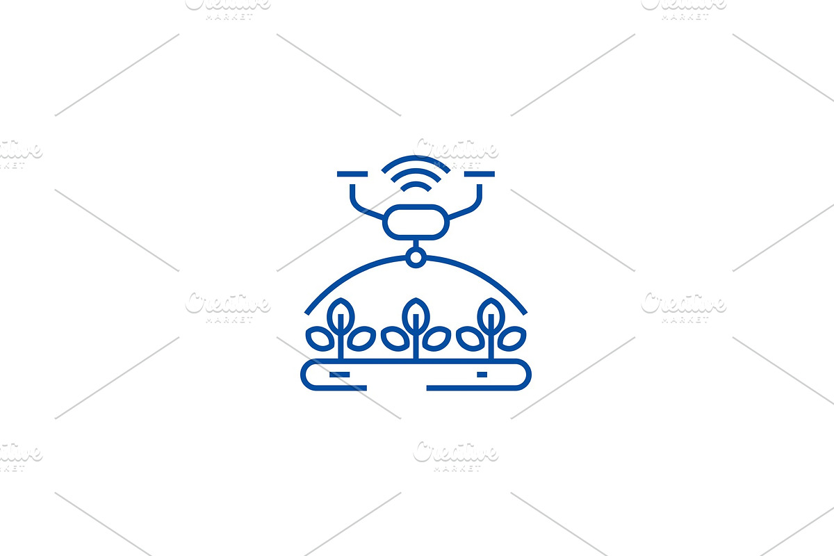 Automated irrigation line icon in Illustrations - product preview 8