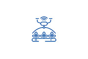 Automated irrigation line icon