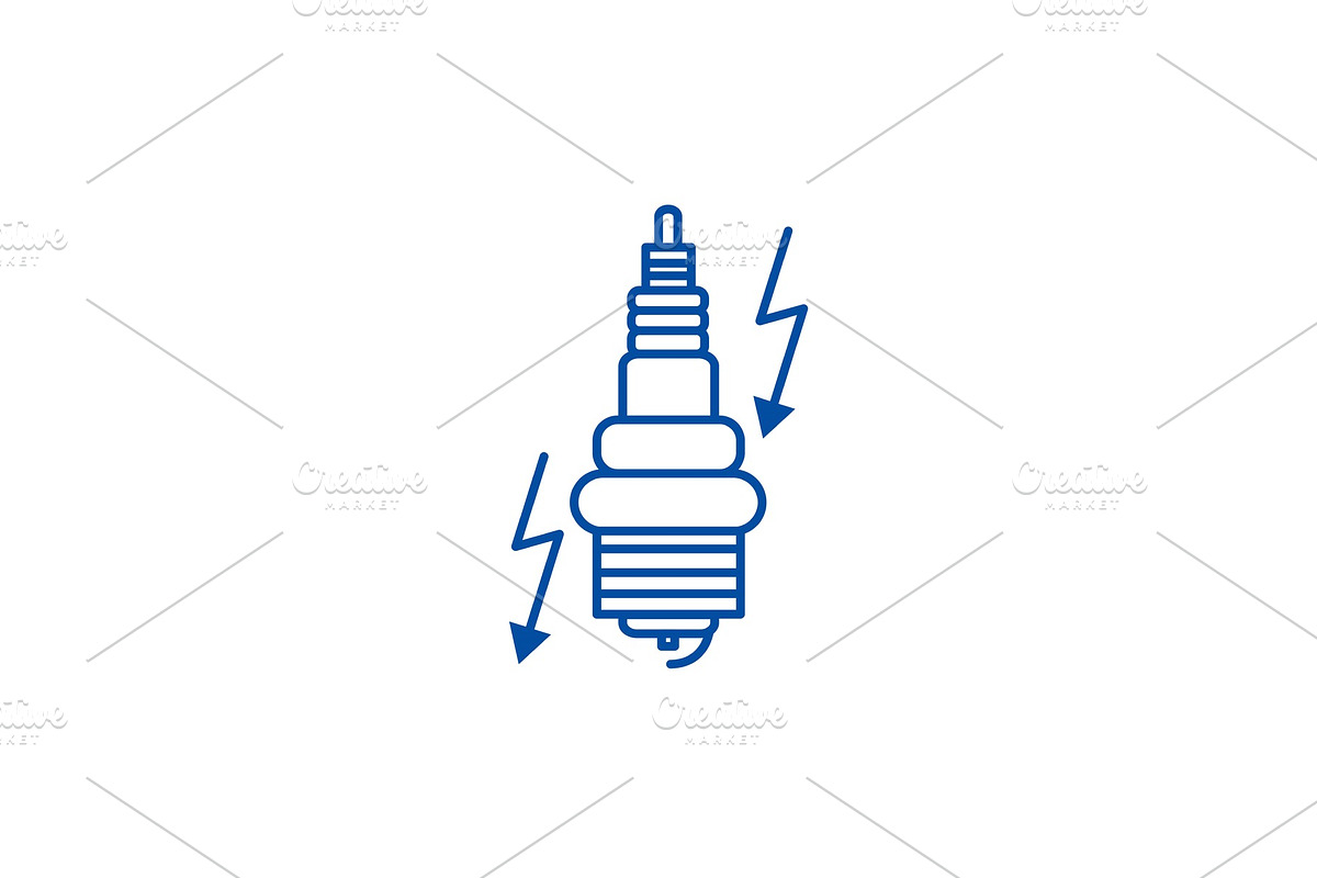 Automobile ignition line icon in Illustrations - product preview 8