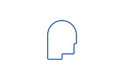 Avatar head line icon concept