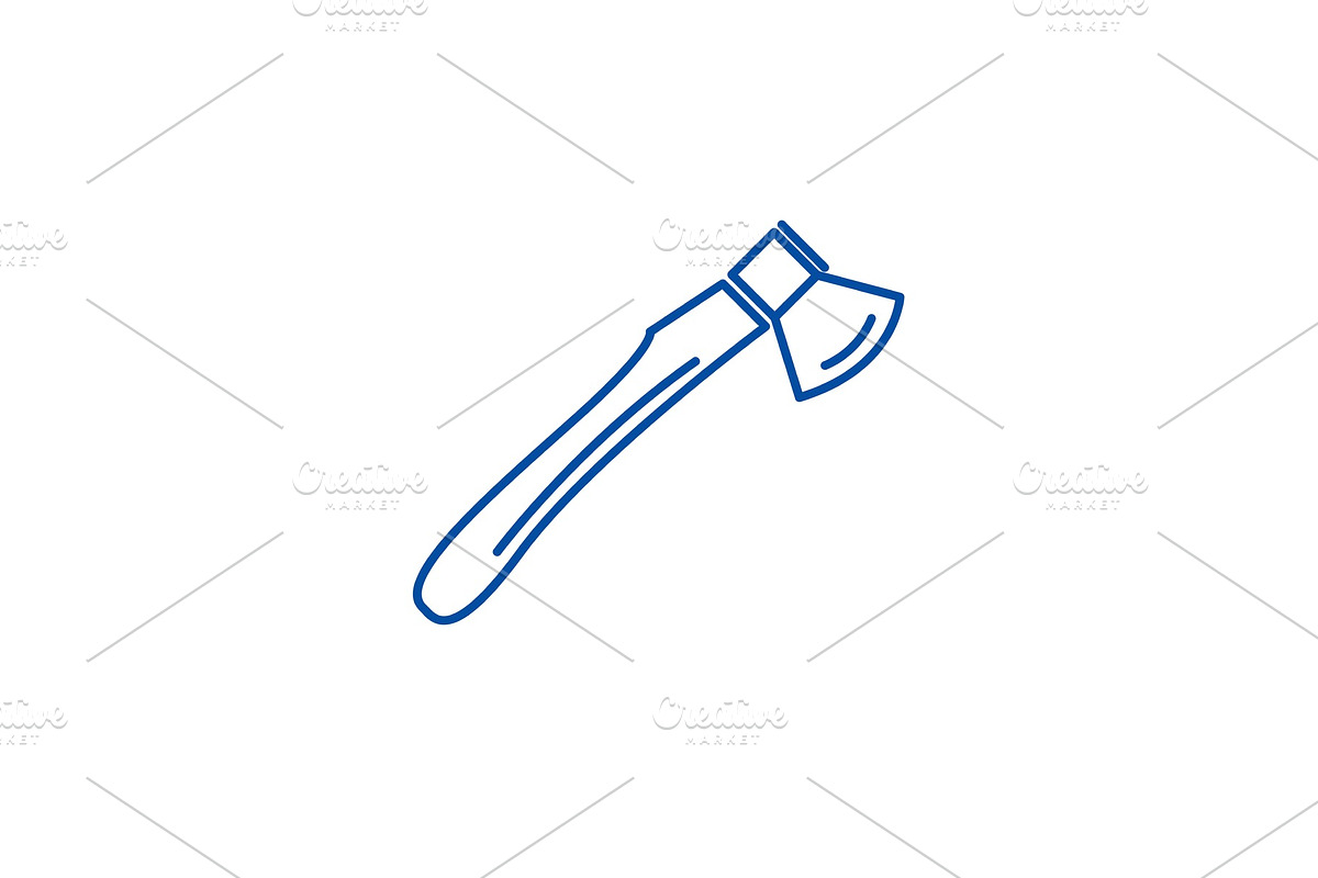 Axe line icon concept. Axe flat in Illustrations - product preview 8