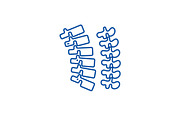 Backbone,spine line icon concept