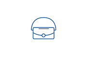 Bag line icon concept. Bag flat