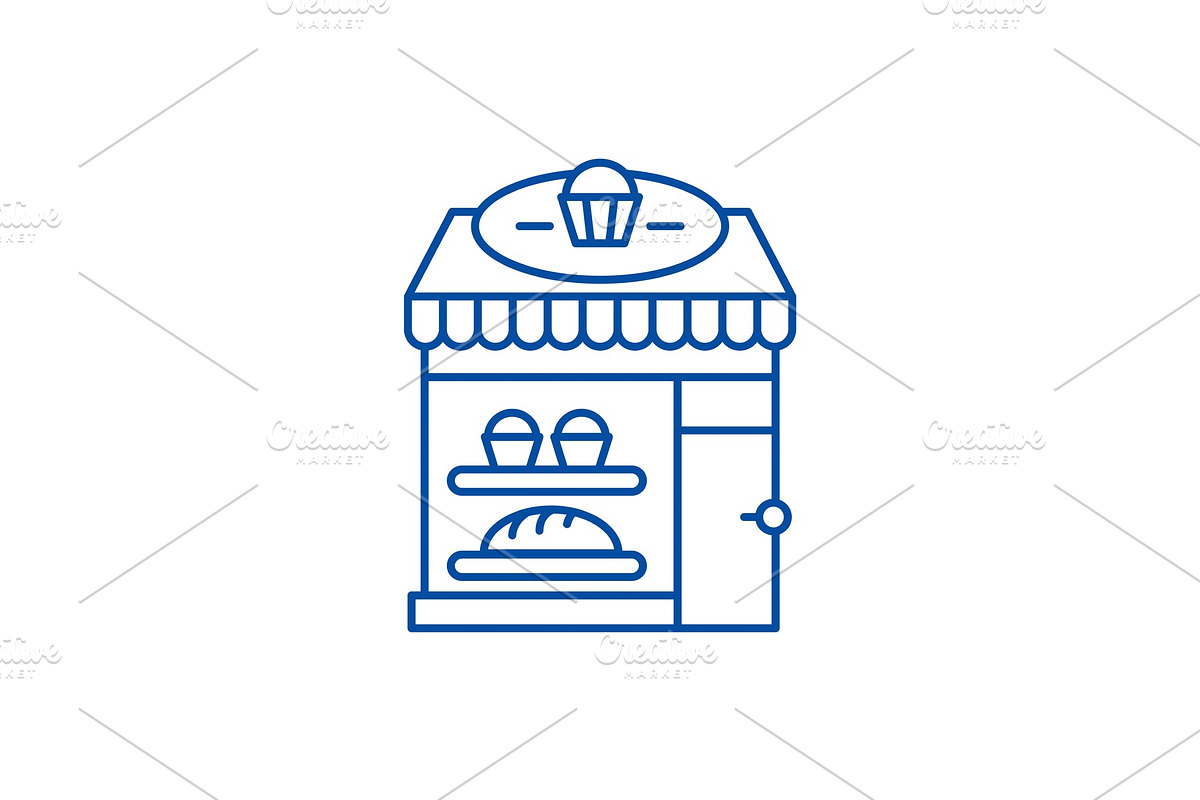 Bakery line icon concept. Bakery in Illustrations - product preview 8