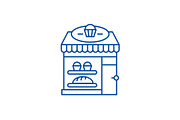 Bakery line icon concept. Bakery