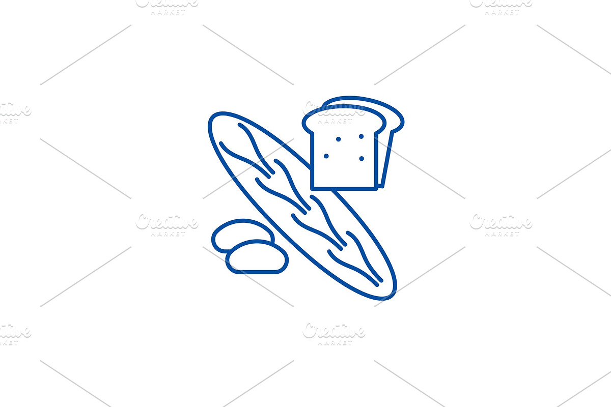 Bakery shop line icon concept in Illustrations - product preview 8