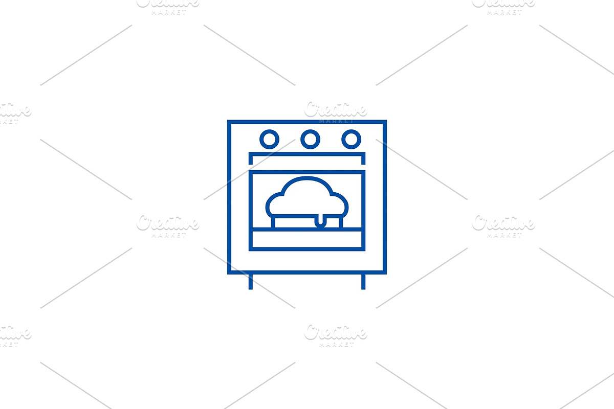 Baking pie line icon concept. Baking in Illustrations - product preview 8