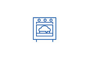 Baking pie line icon concept. Baking