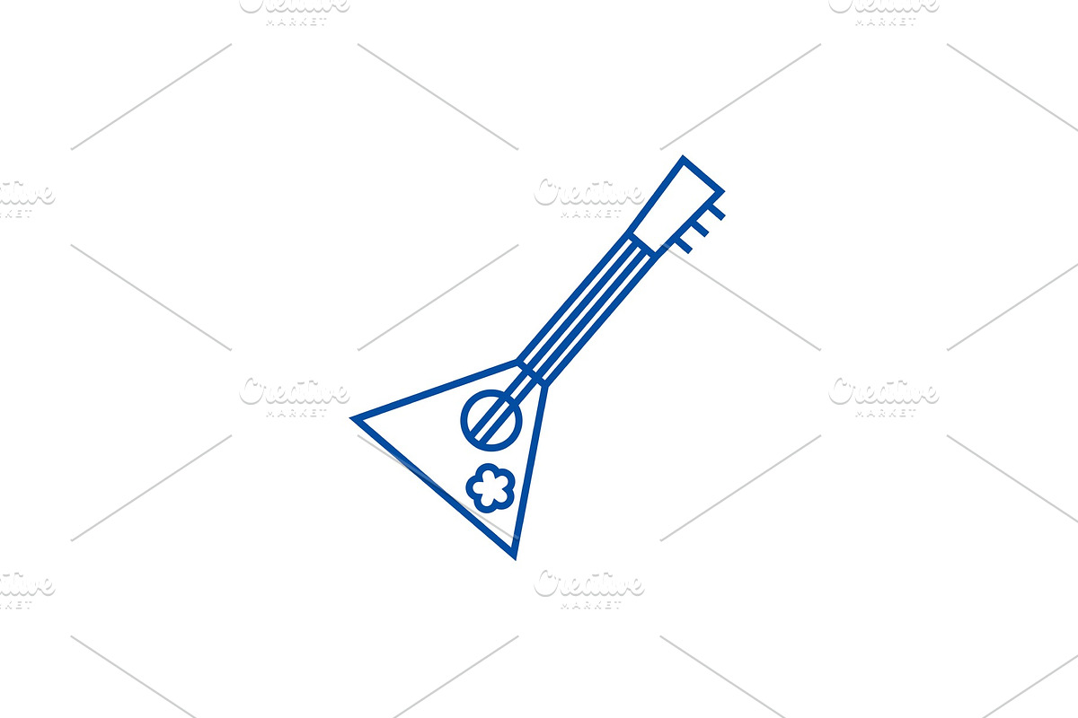 Balalaika line icon concept in Illustrations - product preview 8