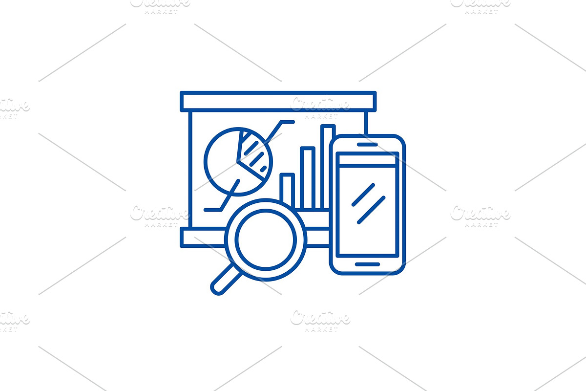 Balanced scorecard line icon concept in Illustrations - product preview 8