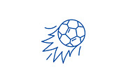 Ball goal line icon concept. Ball