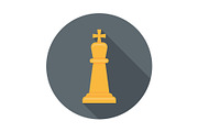 Chess king flat icon