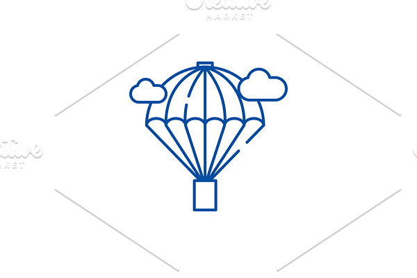 Balloon line icon concept. Balloon