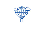 Balloon line icon concept. Balloon
