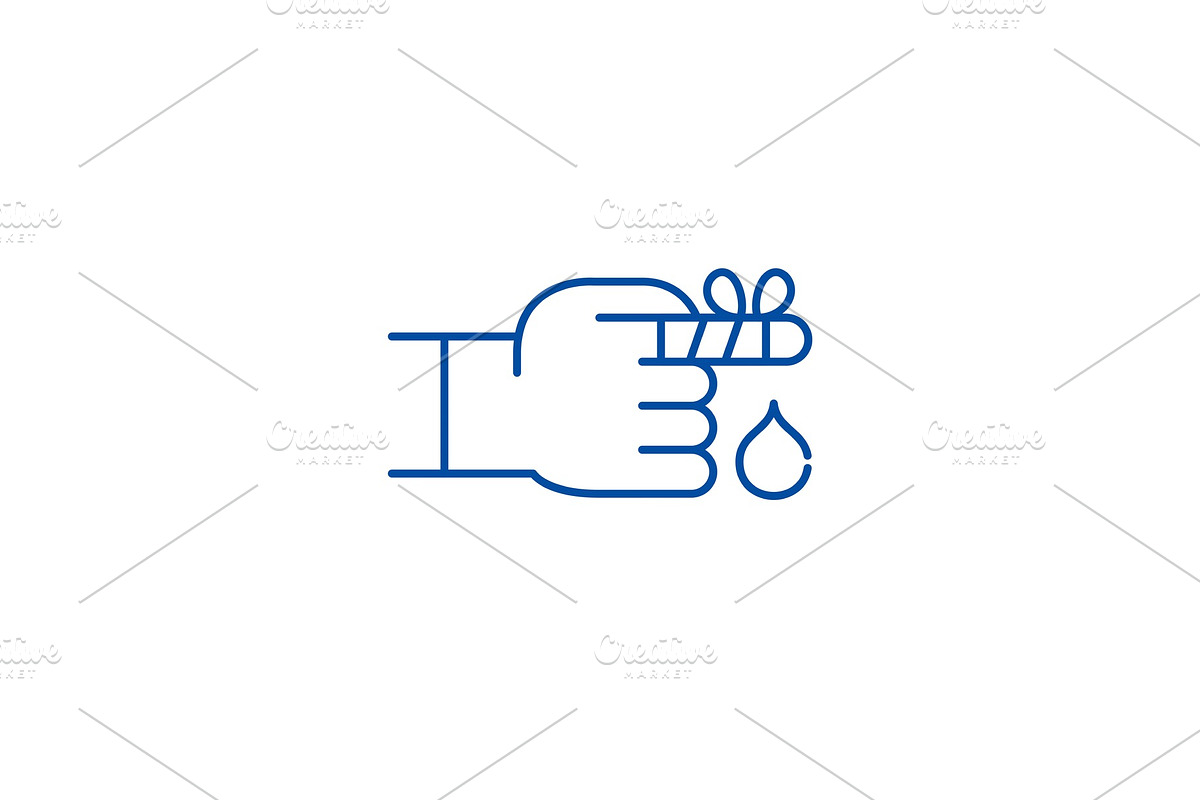 Bandaged finger line icon concept in Objects - product preview 8