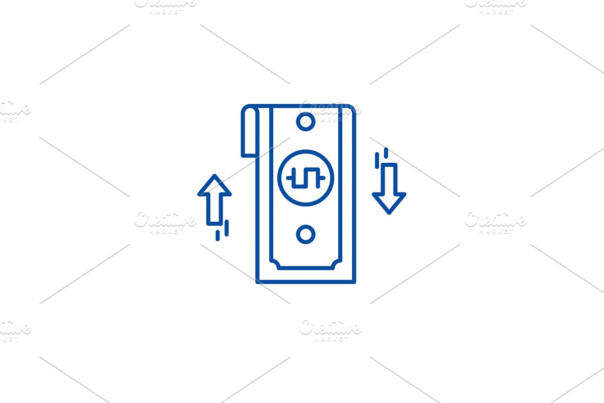 Bank transfer line icon concept in Illustrations - product preview 8