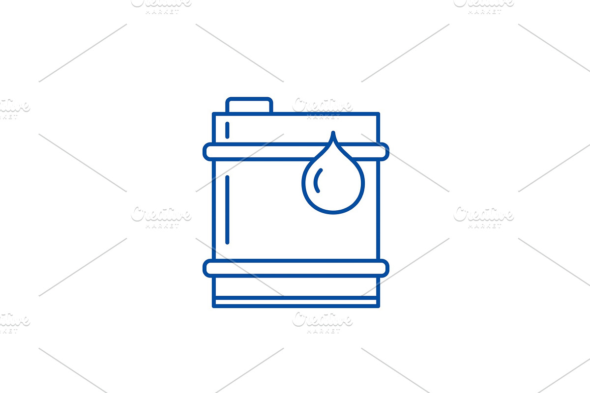 Barrel of oil line icon concept in Illustrations - product preview 8