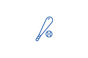 Baseball line icon concept. Baseball