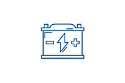 Battery line icon concept. Battery