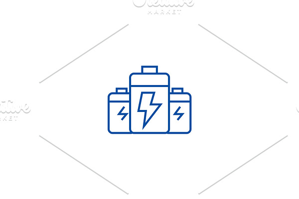 Battery,energy power line icon