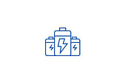 Battery,energy power line icon