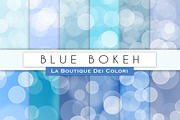 Blue Bokeh Digital Paper