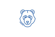 Bear trend line icon concept. Bear