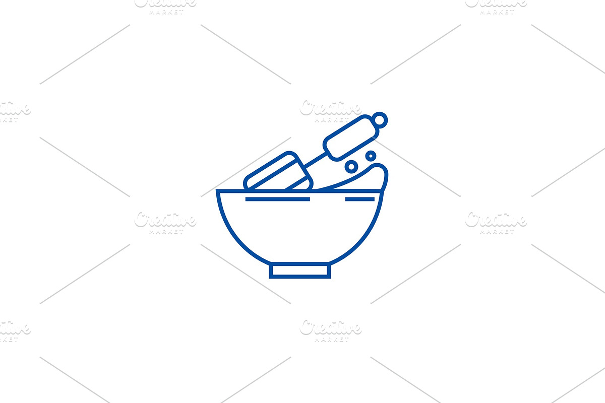 Beating eggs line icon concept in Illustrations - product preview 8