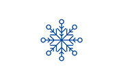 Beautiful snowflake line icon