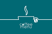Coffee cup logo line design