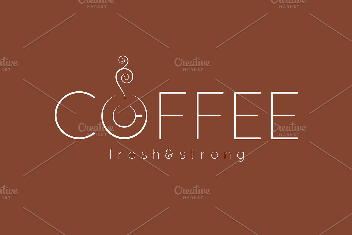 Coffee logo menu design background in Objects - product preview 8