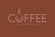 Coffee logo menu design background