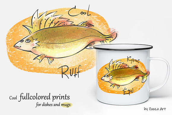 Happy River Fish - 9 illustrations in Illustrations - product preview 6