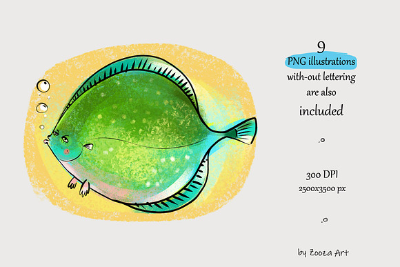 Happy River Fish - 9 illustrations in Illustrations - product preview 9