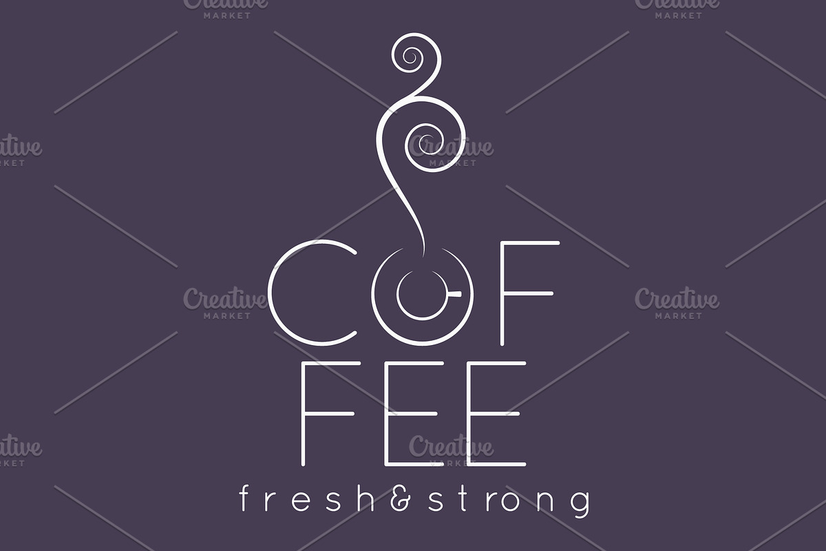 Coffee cup logo menu design in Objects - product preview 8