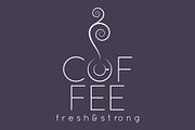Coffee cup logo menu design