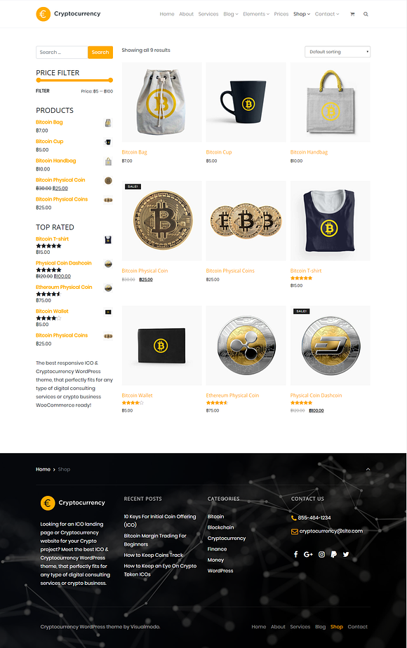 Cryptocurrency WordPress Theme in WordPress Business Themes - product preview 13